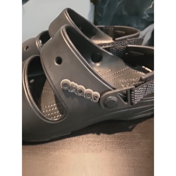 Iconic Crocs Comfort Men’s Sandals Size 11 Adjustable Straps Black WORN ONCE - Picture 10 of 10